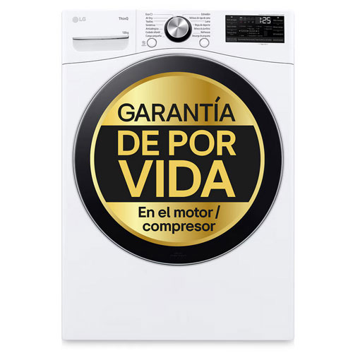 Secadora LG RH18U8AVCW con bomba de calor dual inverter 18Kg D Blanco