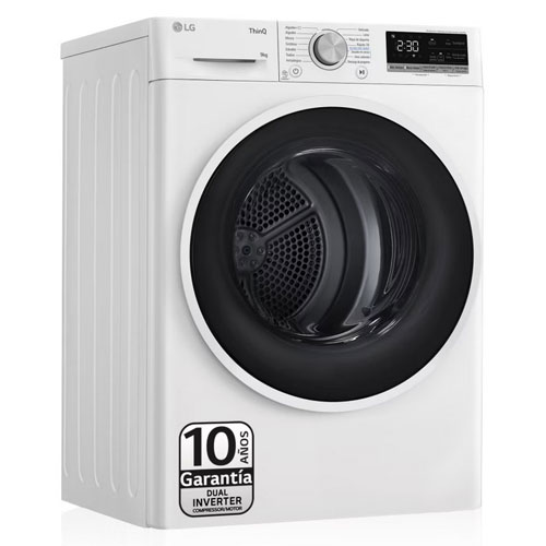 Secadora LG RH90V5AV6N con bomba de calor 9Kg A++ Blanco