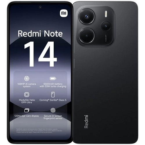 Smartphone Xiaomi Redmi Note 14 4G 6/128 Negro