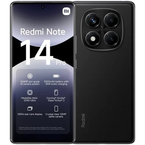 Smartphone Xiaomi Redmi Note 14 PRO 4G 8/256 Negro