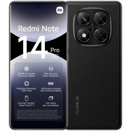 Smartphone Xiaomi Redmi Note 14 PRO 5G 8/256 Negro
