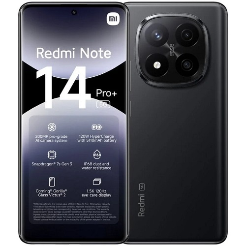 Smartphone Xiaomi Redmi Note 14 PRO Plus 5G 12/512 Negro