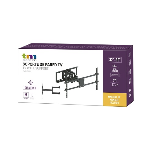 Soporte de pared giratorio para televisión TMSLC144 32 a 80"