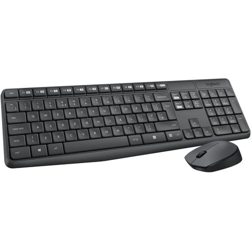 Teclado+ratón Logitech MK235 gris sin cable