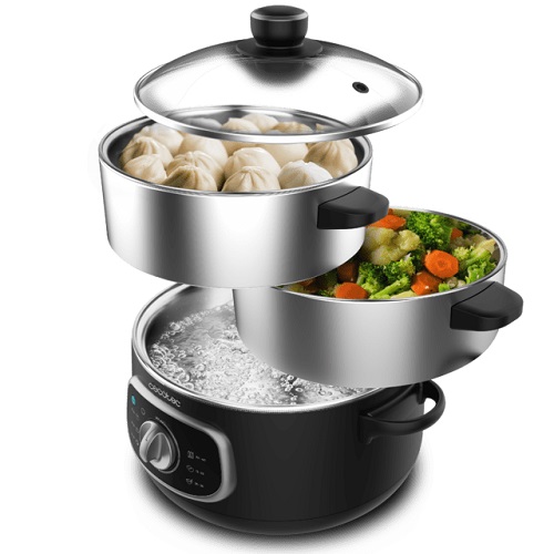 Vaporera eléctrica Cecotec Vapovita SteelPot 10 litros 1300W ref. A01_EU01_100072