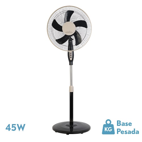 Ventilador de pie Belmonte negro-beis 213841078
