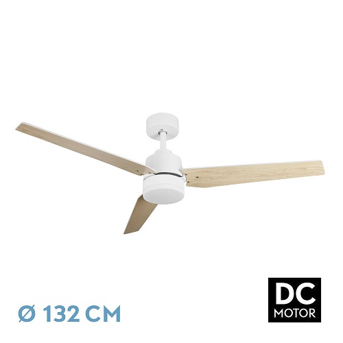 Ventilador de techo Fabrilamp Captus 212391368 blanco/haya