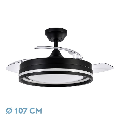 Ventilador de techo Fabrilamp Cerrato Negro 208691309