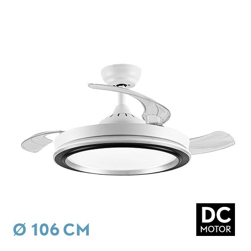 Ventilador de techo Fabrilamp Picolo blanco-negro 206491301