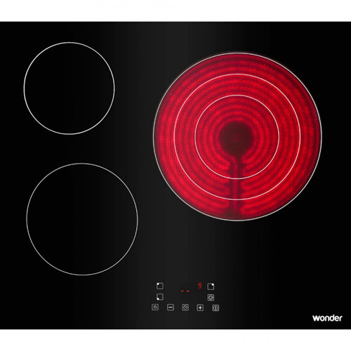 Vitrocerámica Wonder WDV023 3 fuegos 1 zona de 28cm